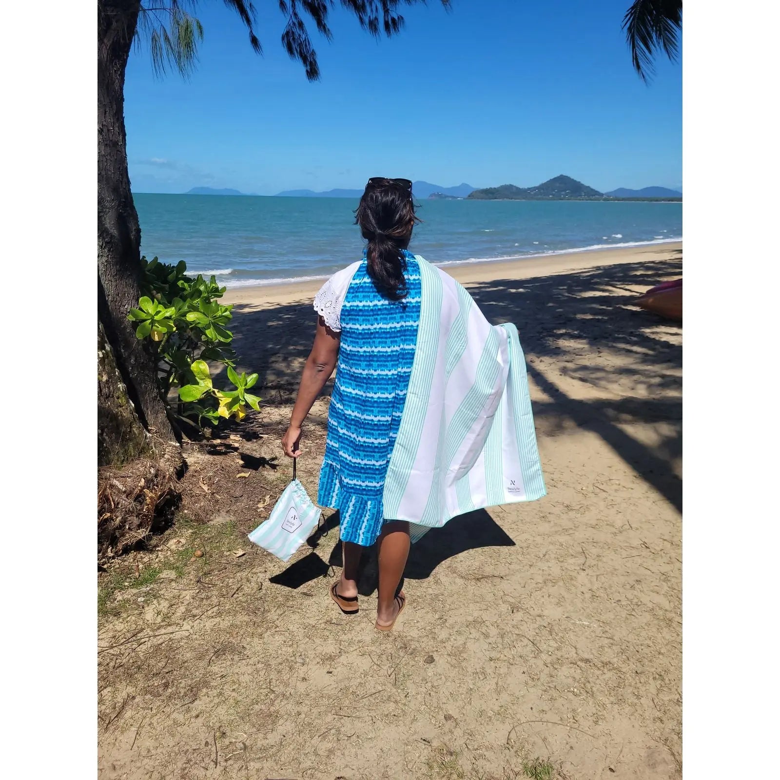 Milos Mint Signature Sand-Free Beach Towel Newlyfe