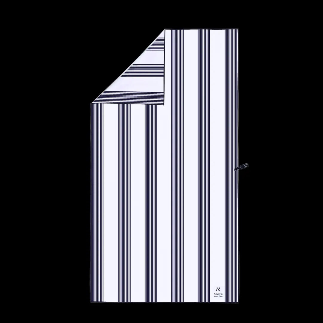 Amalfi Navy Signature Sand-Free Beach Towel Newlyfe