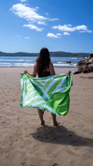 Greens Beach XL Beach Towel & Pouch Newlyfe