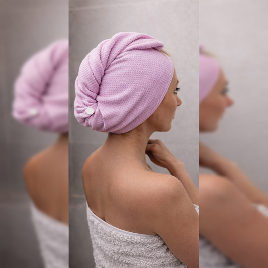 Pink Hair Towel Wrap