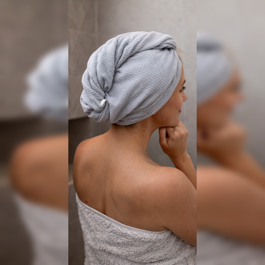 Grey Hair Towel Wrap