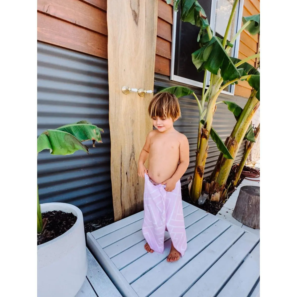 MINI BABY BATH TOWEL PINK