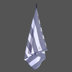 Amalfi Navy Signature Sand-Free Beach Towel