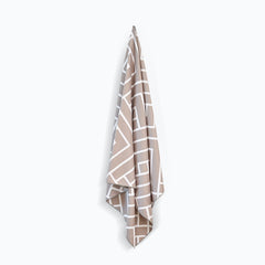 Sandstone Newlyfe waffle-weave bath towel hanging