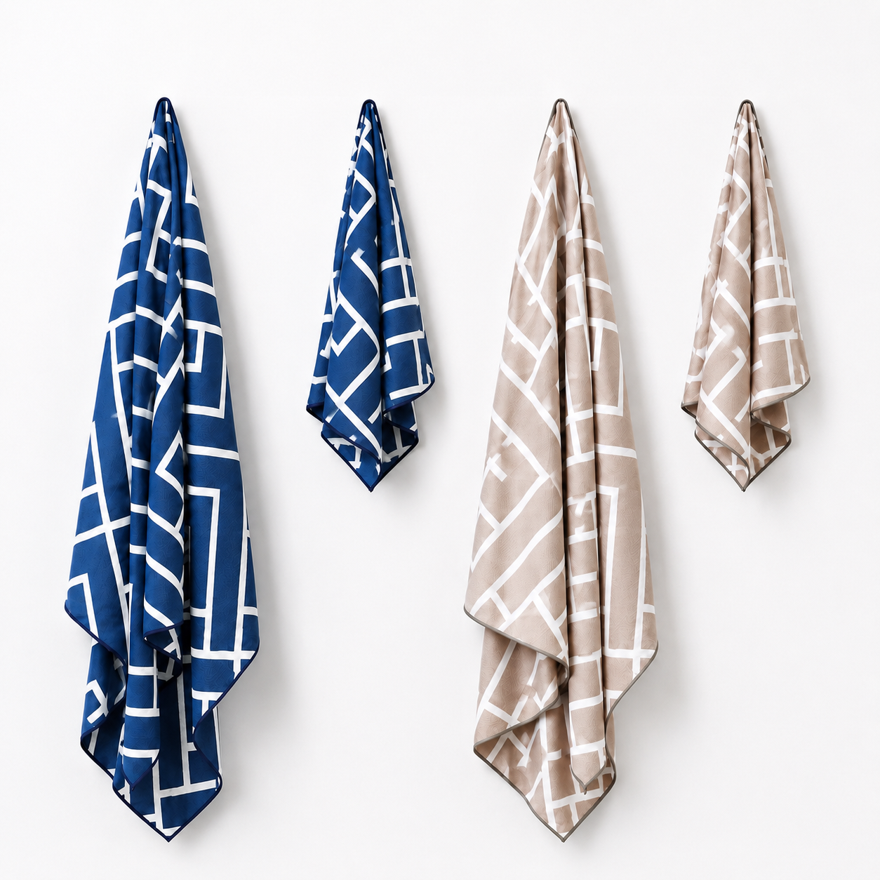 Sandstone & Navy Bath Set Newlyfe