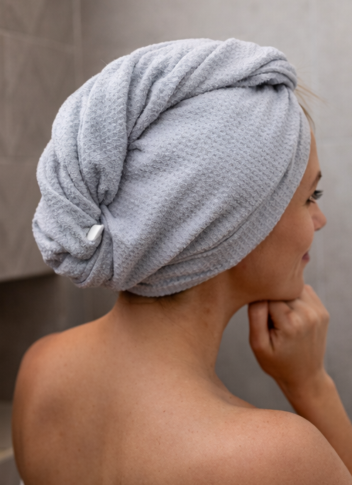 Grey Hair Towel Wrap