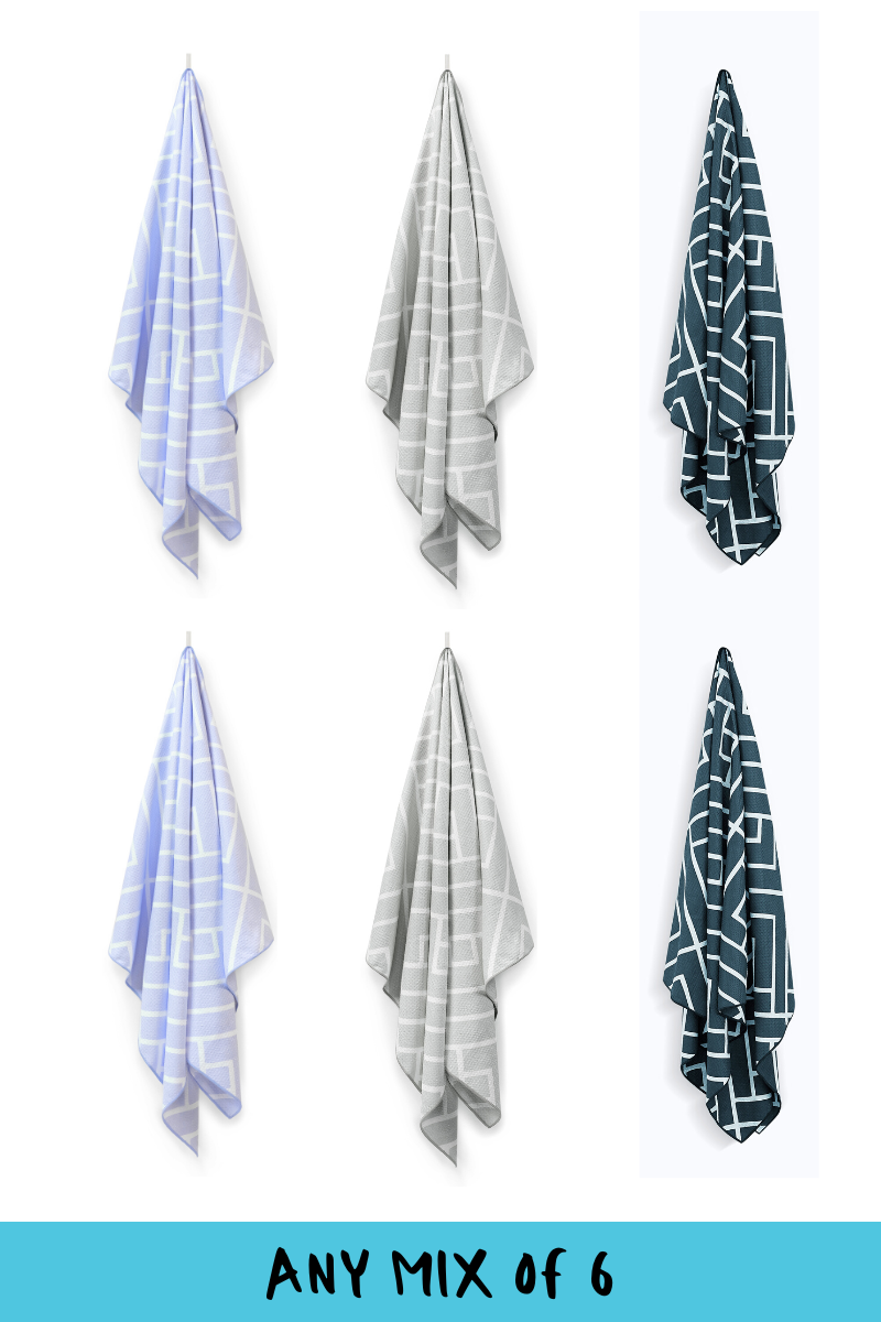 QUICK DRY BATH TOWEL BUNDLE 6 PACK