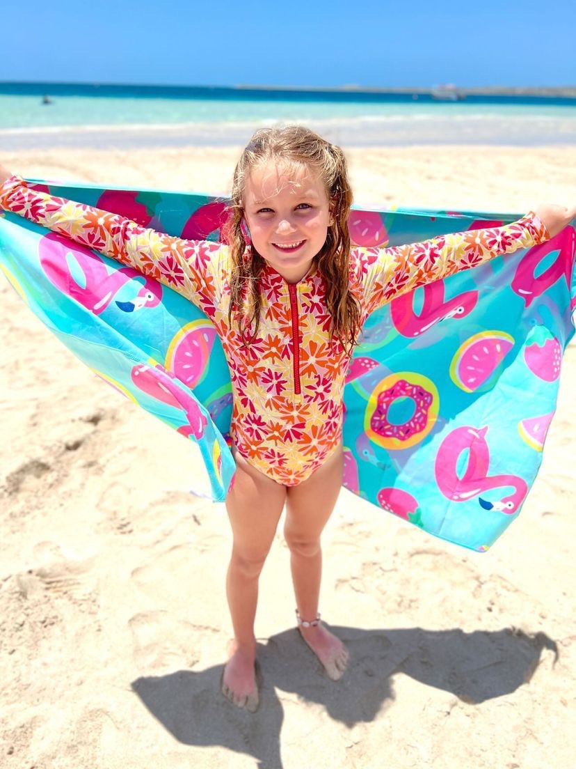 NEWLYFE SAND FREE MICROFIBER BEACH TOWEL FOR KIDS