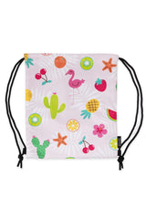 Pinky drawstring swim bags