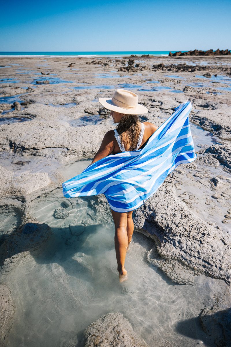 QUICK DRY BEACH TOWEL OCEAN BLUE