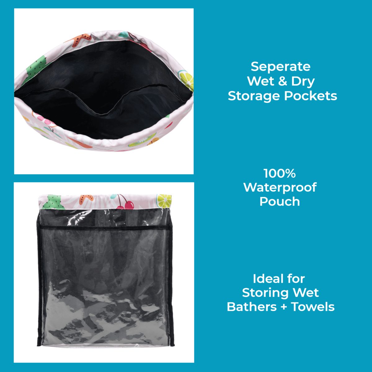 WaterProof Drawstring Swim Bags - Pinky 5